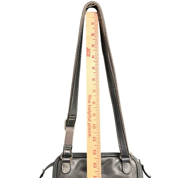 VTG Fossil Luxurious Leather Crossbody Messenger Bag Handbag Women's Gray - Picture 7 of 9